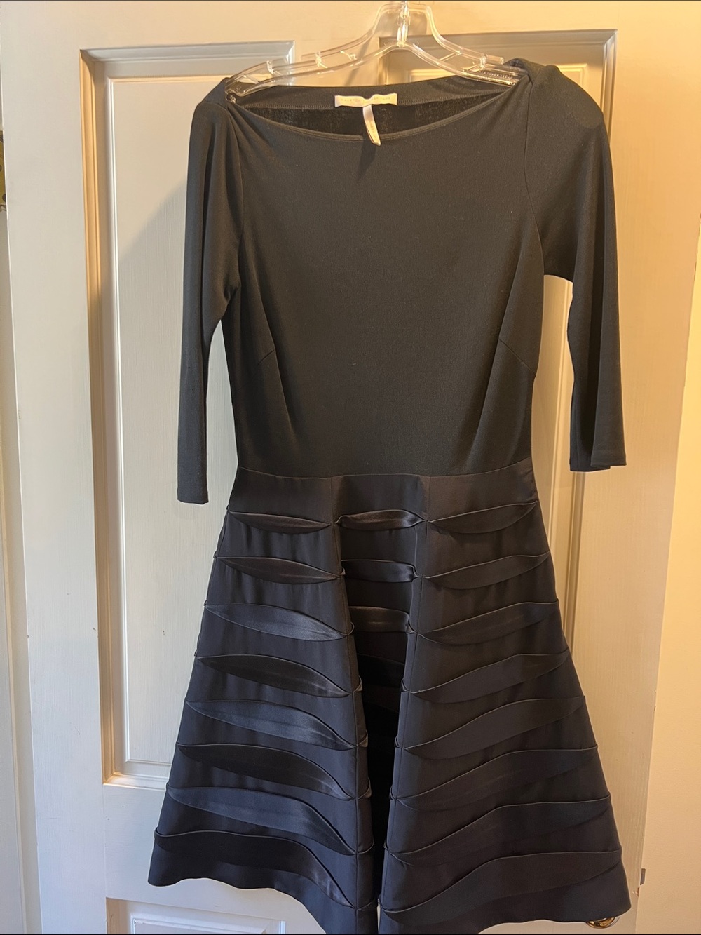 Halston Heritage Black Fit-and-Flare Dress